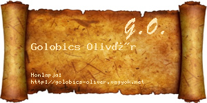Golobics Olivér névjegykártya